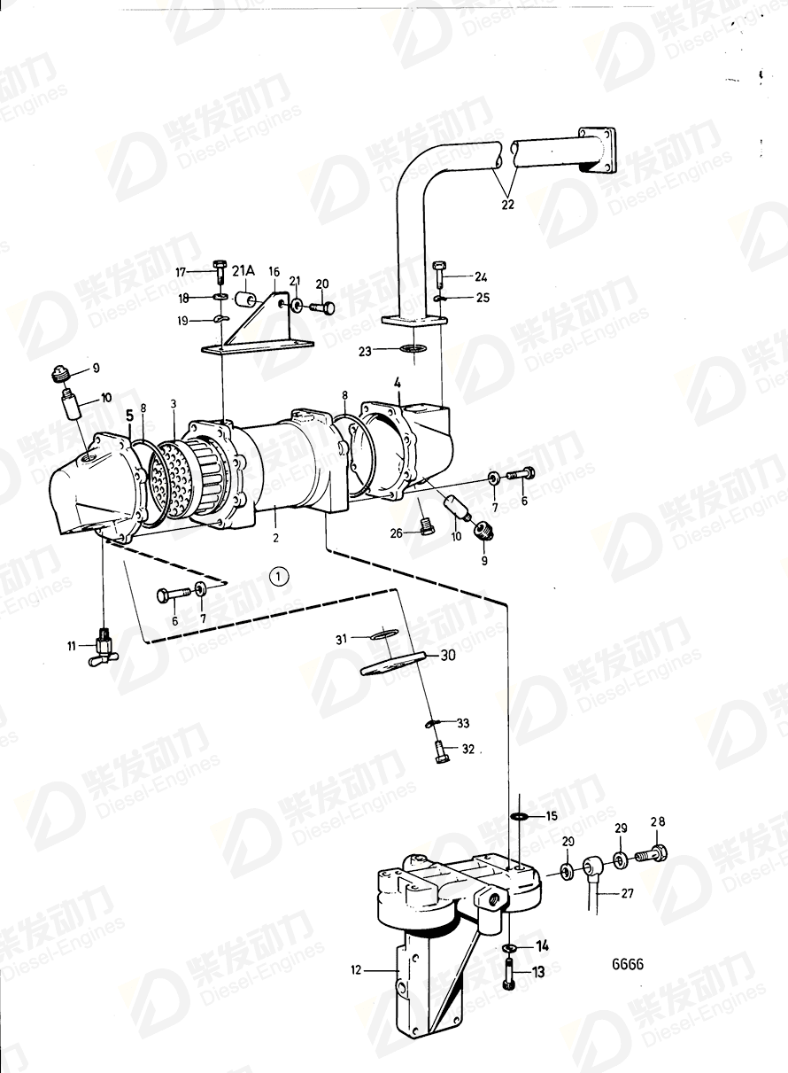 VOLVO Support 843570 Drawing